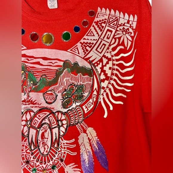 VINTAGE FAST FASHION OF CALIFORNIA Women’s Hand Painted T-shirt, One Size - Picture 9 of 16